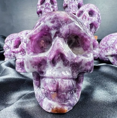 Crâne cristal mica violet - cristal,